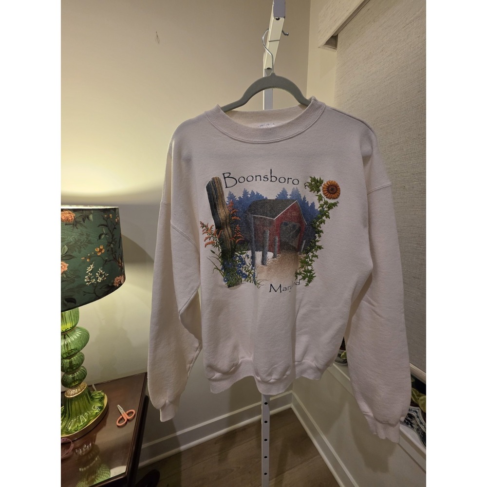 Vintage My Town Original Boonsboro MD Cottagecore Prairie Sweatshirt Sz XXL - Picture 5 of 5